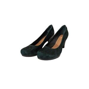 Clarks Indigo Wessex Wyvbern Suede Pumps Green US 8 Academia Professional Suede
